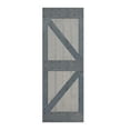 thumbnail image 2 of K Style 28 in. x 84 in. French Gray/Dark Gray Finished DIY Solid Wood Sliding Barn Door Slab, 2 of 4
