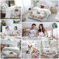 thumbnail image 5 of Queen 4 Piece Bedding Set Rustic Bee Flower Wreath Soft Breathable Duvet Cover and Pillowcase,Farmhouse White Wood Board Duvet Cover Set Washable Bed Sheets for Bedroom Dormitory Guest Room, 5 of 9