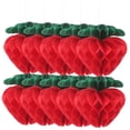 thumbnail image 5 of Raindrops 10pcs Red Paper Strawberry Honeycomb Balls for Party Decorations Perfect for Birthdays and Celebrations, 5 of 8
