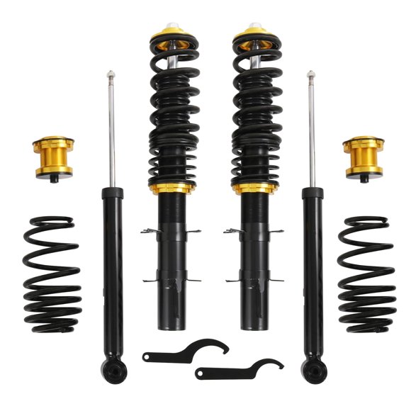 JDMSPEED New Gold Coilover Suspension Replacement For Volkswagen Golf Mk4 Coilovers 2WD Only A4 1998-2005