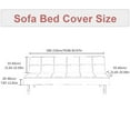 thumbnail image 2 of 2024 Folding Sofa Bed Cover Solid Color Futon Armless Slipcover Polyester Elastic Fabric All-Inclusive Cover, 2 of 9