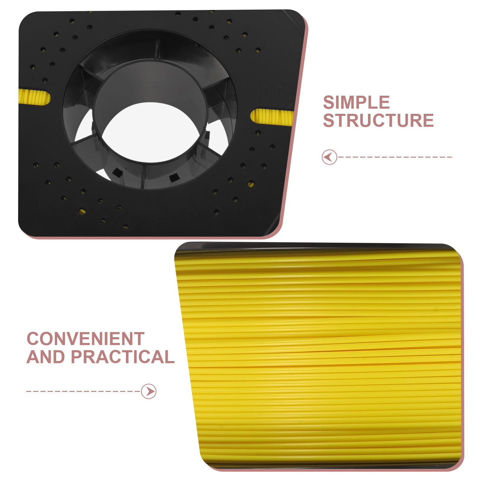 Tineasur Pla 3D Printer Filament Yellow for High Precision and Smooth Finish