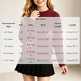thumbnail image 4 of Wilark Girls Crew Neck Sweaters Size 6, Long Sleeve Knitted Casual Thermal Fall Winter Tops Red, 4 of 7