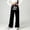 Black, variant on Girls Sweatpants Letter Graphic Print Elastic Waist Running Jogger Slacks Adjustable Drawstring Waist Sporty Kids Casual Trousers