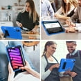 thumbnail image 5 of iPad mini 6 Case with HD Screen Protector, iPad mini 6th Generation Case 8.3 inch 2021, Dteck Heavy Kids Safe Shockproof Case with Built-in Kickstand for iPad mini 6th Generation,Deeo Blue/Black, 5 of 7