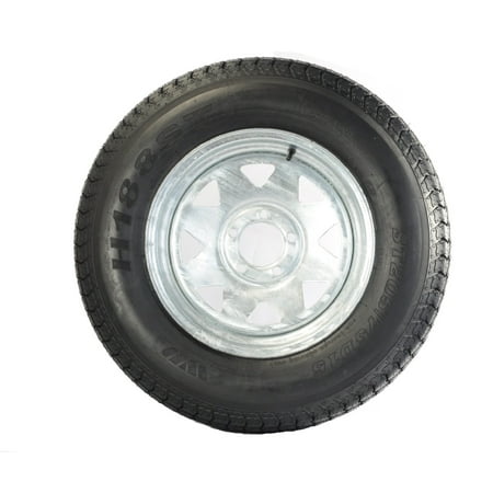 Trailer Tire On Rim ST205/75D14 205/75 14 in. LRC 5 Bolt Galvanized Spoke Wheel Sansujyuku sansujyuku.com