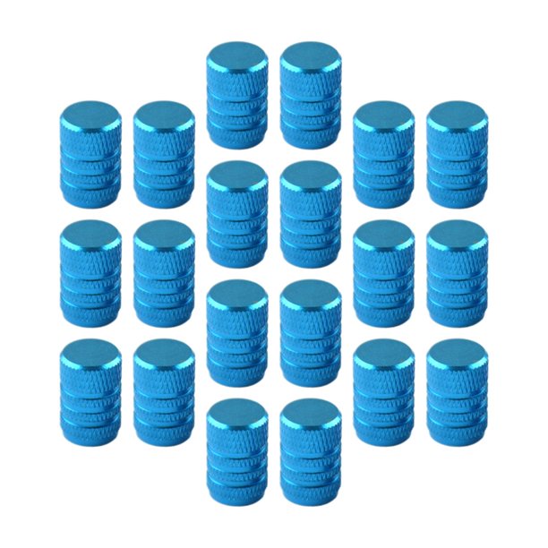 20 tapones para válvulas de neumáticos, tapones de aire, repuestos para coches y SUV. Azul