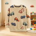 thumbnail image 2 of 1-2 Years Toddler Boys Crewneck Sweatshirt Long Sleeved Top Cute Car Print Outfits Fall Winter Clothes for 12 Months 2t 3t 4t 5t 6t 7t Children, 2 of 6