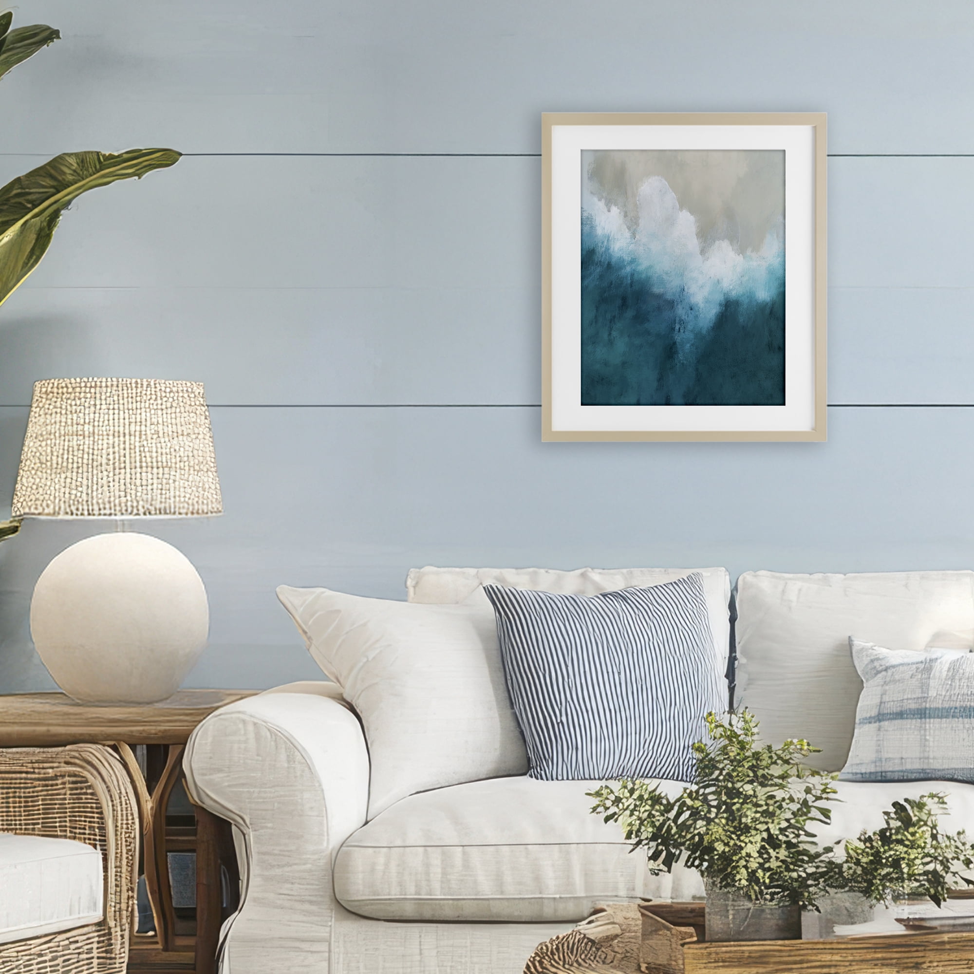 Stupell Industries Aerial Tide Abstraction Birch Framed Print Under Glass, design by Denise Brown