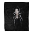 thumbnail image 1 of ASHLEIGH Throw Blanket Warm Cozy Print Flannel Wandering Spider is Photographed Black Widow Extreme Magnification Jumping Comfortable Soft for Bed Sofa and Couch 50x60 Inches, 1 of 1