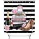 thumbnail image 2 of Juego de 4 cortinas de ducha con pestañas, diseño de Hello Gorgeous Bling Silver Glitter Glam, maquillaje moderno, decoración de baño para chicas adolescentes, cortina de ducha de tela impermeable, 2 of 7