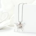 thumbnail image 4 of Butterfly with Heart Urn Cremation Urn Pendants with Chain Urn Necklace for Ashes of Loved One, 4 of 7