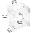 thumbnail image 3 of Acrylic End Table Record Player Table with Storage Shelf Clear Side Table Nightstand (15.7x19.7x11.8) (Clear), 3 of 9
