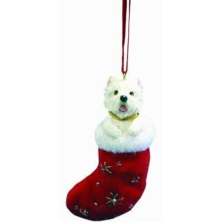 Westie Ornaments Westie Christmas Stocking Ornament with