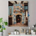 thumbnail image 4 of Retro Tile Fireplace Canvas Print Wall Decor for Kitchen Living Room Restaurant Home Interior Design, 4 of 8