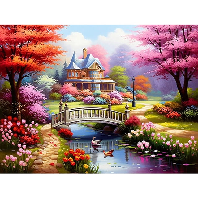 Kit Pintura Por Números Sobre Lienzo Arte Al Óleo Artesanal Imagen Señorial Pared Del 40x30cm