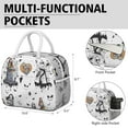 thumbnail image 6 of Lunch Bag Lunch Box for Women Reusable Insulated Lunch Cooler Bags,Large Capacity for Work Travel Picnic,Water-Resistant Halloween Lunch Tote Bag Gifts for Woman Mom White, 6 of 6