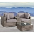 thumbnail image 3 of Living Source International Wicker/Rattan 2 - Person Seating Group with Sunbrella Cushions Taupe, 3 of 5