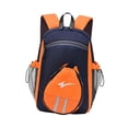 thumbnail image 4 of Mochila de Tenis Multifuncional con Espacio para Raquetas Compartimento Ventilado para Calzado Nylon Cómodo Correas Ergonómicas Adecuada para Deportes azul oscuro, 4 of 8