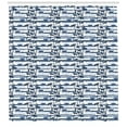 thumbnail image 3 of Ambesonne Palm Tree Shower Curtain, Paper Boats on Waves, 69"Wx75"L, Blue Dark Blue White, 3 of 3