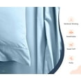 thumbnail image 3 of SGI Bedding 600 TC Egyptian Cotton Bed Sheet Set - Alberta King Size Sheets 600 Count Sheets Soft, Durable Sheets Cotton Sheets in 600 TC 15" Deep, Light Blue Solid, 3 of 8