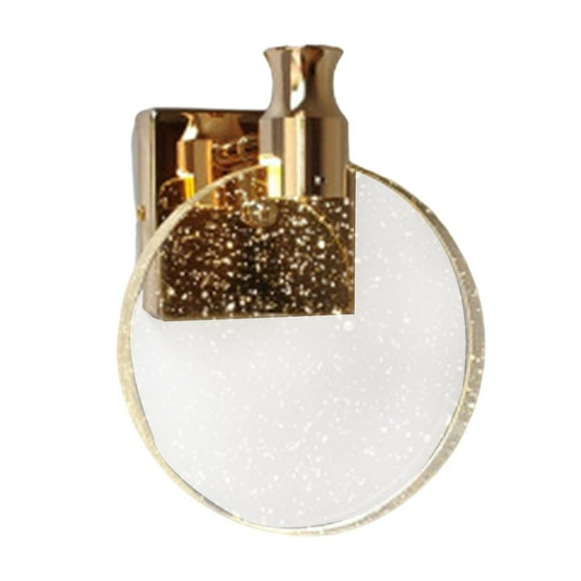Lámpara de pared Zulema nórdica, aplique de cristal, tamaño S, Dorado