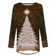 thumbnail image 3 of Aofany Plus Size Christmas Shirts for Women Xmas Tree Print Holiday Tops Long Sleeve Crewneck Tunic Blouses, 3 of 4