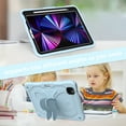 thumbnail image 3 of Compatible with iPad Pro 11 2022/2021/2020/2018/Air 4/Air 5, Case for Kids Boy Girl Gift, Cute Butterfly Wings Kickstand Shockproof Silicone Heavy Duty Rugged Cover with Shoulder Strap - Blue, 3 of 7
