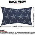 thumbnail image 3 of Navy Bllue Starfish Lumbar Pillow Covers 12X20 Inch Coastal Beach Nautical Couch Pillow Cases Summer Ocean Linen Throw Pillows Set Of 2 Home Decor For Living Room Bedroom Cushion Outdoor, 3 of 6