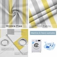 thumbnail image 6 of Yellow Grey Stripe Blackout Curtains for Bedroom, Modern Farmhouse Vertical Striped Room Darkening Window Drapes for Living Room, Thermal Insulated Grommet Curtains, 42x84 inch, 2 Panels, 6 of 9