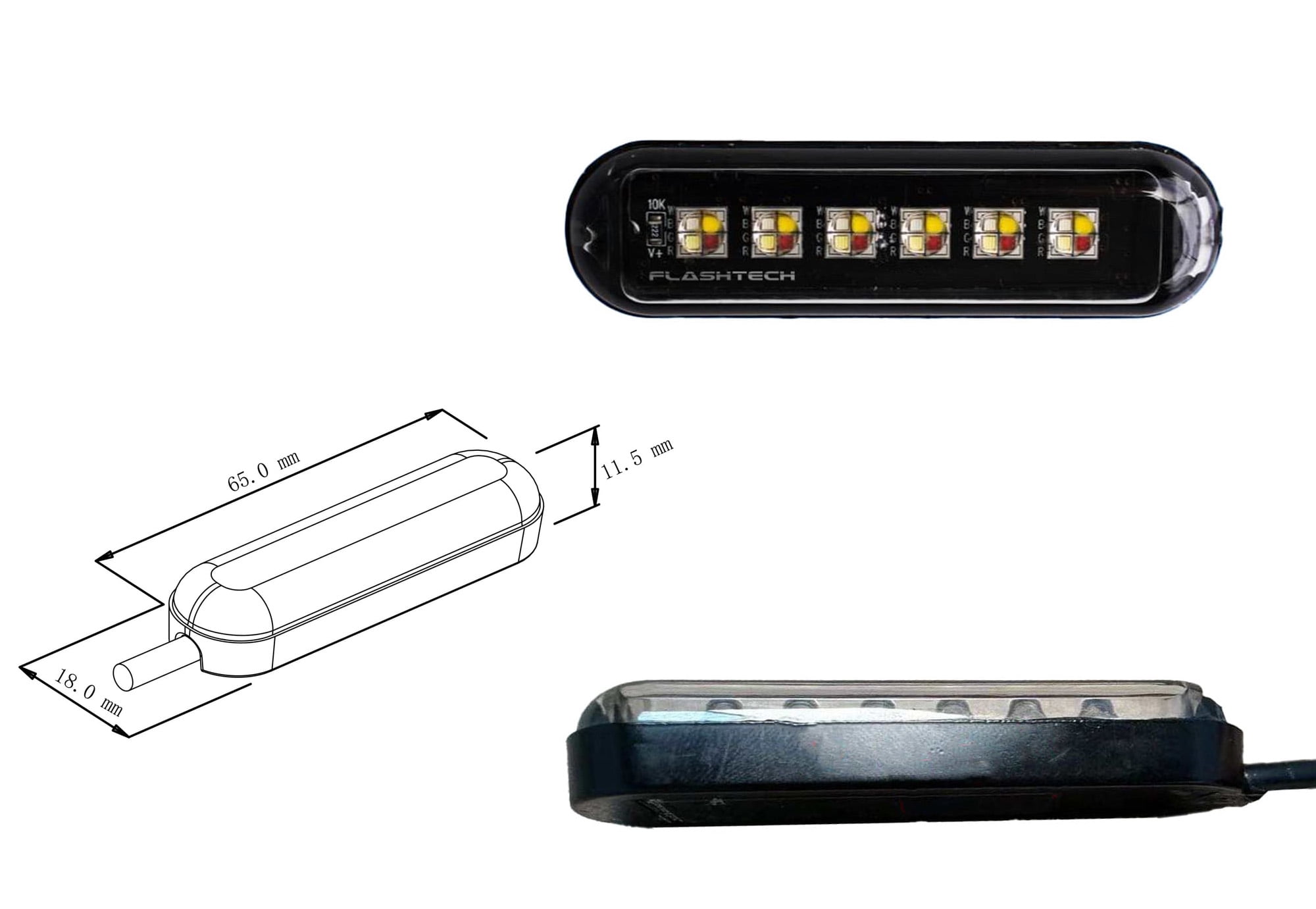 Flashtech Magnetic Mini RGBW Rock Light for Cars, Trucks & SUVs