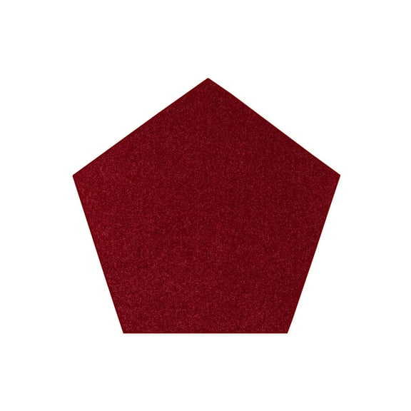 Color World Collection Way Solid Color Area Rugs Burgundy - 7' Pentagon