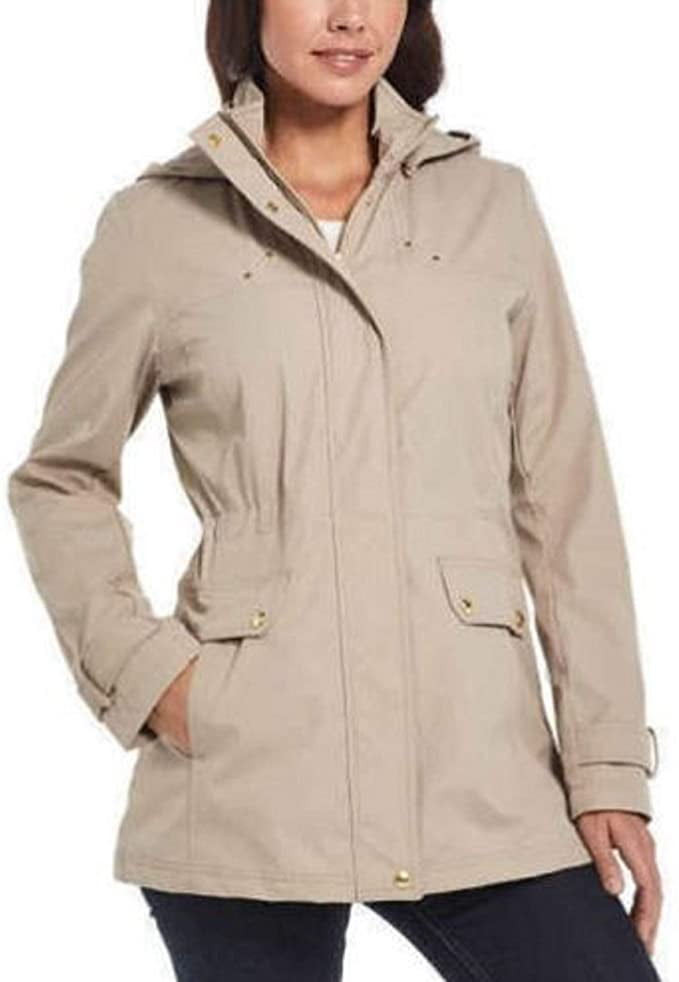 weatherproof women's jacket with detachable hood
