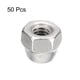 thumbnail image 3 of #8-32 Tuercas de tapa de bellota, 50 piezas - Tuercas de hardware de acero inoxidable 304, tuercas de cabeza de cúpula hexagonal de bellota (plateado), 3 of 5
