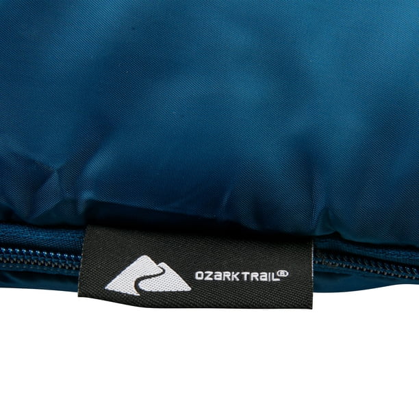 Masculinidad Compra dígito Ozark Trail 35-Degree Cool Weather Recycled Adult Sleeping Bag, Blue,  33"x77" - Walmart.com