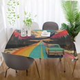 thumbnail image 5 of Yayeee Tablecloths for Rectangular Tables 54 x 54 inch Party Table Cover, Colorful Road, 5 of 6