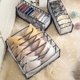 thumbnail image 2 of 1 juego de 3 compartimentos de nailon para ropa interior, organizador flexible para sujetadores, calcetines, sujetadores y ropa interior (gris, 6 compartimentos, 7 compartimentos y 11 compartimentos)., 2 of 6