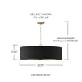 thumbnail image 2 of 450741KR-Capital Lighting-Donovan - 4 Light Chandelier In Artisan Style-11.25 Inches Tall and 30.75 Inches Wide-Black Stain/Matte Brass Finish, 2 of 6