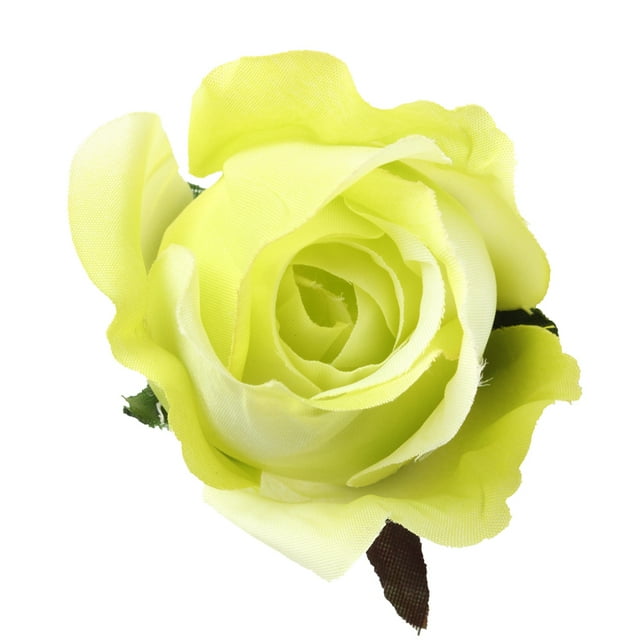 Ramo de boda con 10 rosas artificiales de seda, color verde