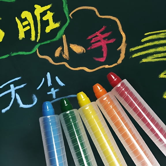 LAMIRO Washable Sidewalk Chalk Dust Free Solid Water Chalk Jumbos Chalk Blackboards Chalk for Outdoor Game Chalkboard Drawing