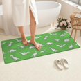 thumbnail image 4 of Green Dinosaur Silhouette Pattern Bathroom Rugs Mat,Non Slip Microfiber Bathroom Rug,Rubber Backing,Soft Bathroom Mats for Bathroom Floor,Tub and Shower,60x24in(150x60cm), 4 of 5