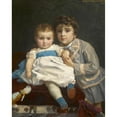 thumbnail image 2 of Alexandre-Auguste Hirsch 12x14 Gold Ornate Wood Frame and Double Matted Museum Art Print Titled - Camille and Louis (1875), 2 of 4