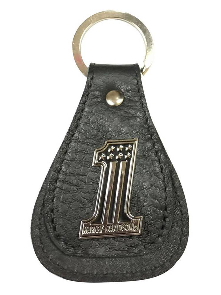 Harley-Davidson Willie G Skull Medallion Teardrop Key Chain Black XFL0023-BLACK 