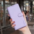 thumbnail image 5 of For iPhone 16 Pro Wallet Case with RFID Blocking Credit Card Holder, PU Leather Folio Flip Kickstand Protective Shockproof Rugged Anti-fall Phone Case Cover For Women Men,Purple, 5 of 9