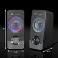 thumbnail image 4 of GOgroove UB3 LED Computer Speakers for Desktop and Laptop - USB Speakers with 2.5 Inch XL Drivers, 4 of 8