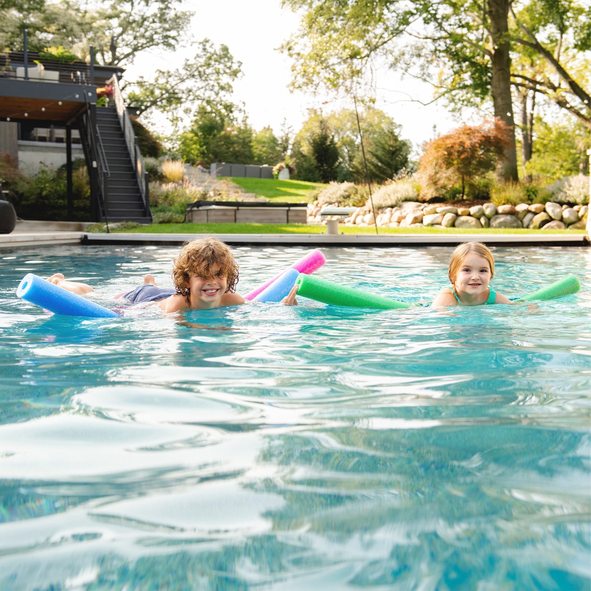 Big Joe Super Swim Noodle 20 Pack Pool Noodles, Assorted Pink, Green, Blue Foam, 4 feet, 50"L x 3"W x 3"H each