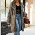 thumbnail image 6 of Jsaierl Womens Long Fuzzy Coat Fleece Winter Jacket Faux Fur Clothes Plus Size Open Front Cardigan Warm Coats Casual Outwear, 6 of 9