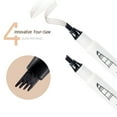 thumbnail image 4 of Microblade Eyebrow Pen - Waterproof Fork Tip Eyebrow Tattoo Pencil, Long-Lasting Smudge-Proof Brow Pen for Natural Hair-Like Defined Eyebrows All Day, Easy Apply Microblading Tool for Women, 4 of 5