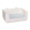 thumbnail image 1 of Caja de arena para mascotas, orinal, inodoro, orinal, antisalpicaduras, caja de inodoro de esquina, bandeja de arena para animales pequeños, para conejillos de indias y conejos blanco, 1 of 9