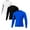 White/Black/Royal, variant on Men Compression Shirts Gym Tops Moisture-Wicking Cool Tek 3-Pack L/S